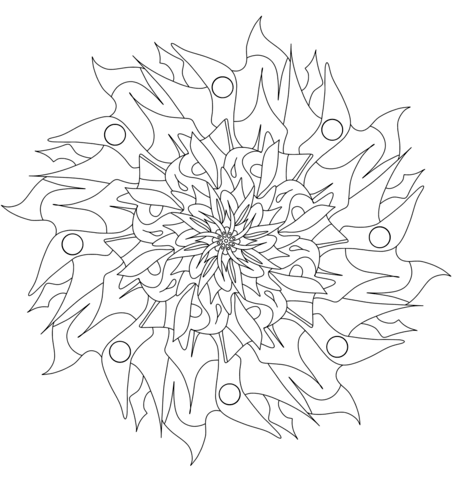 Mandala From Floral Mandalas Coloring Page